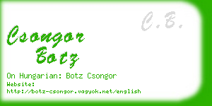 csongor botz business card